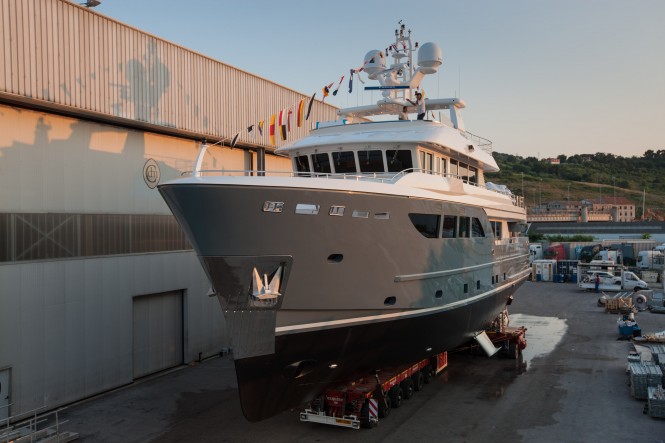 Darwin Class 107 explorer yacht STORM by CdM at launch