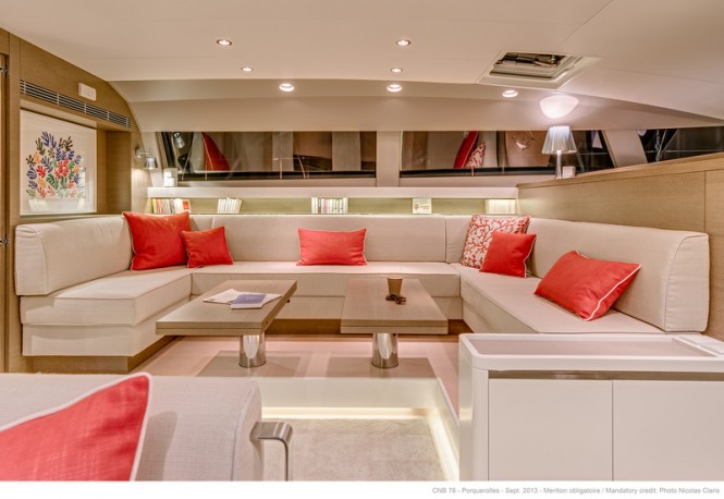 LEO Yacht - Saloon - Photo by Nicolas Claris