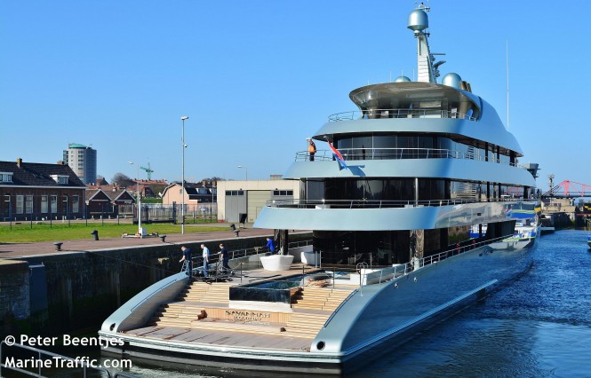 SAVANNAH Yacht - aft view - Photo by Peter Beentjes MarineTraffic.com