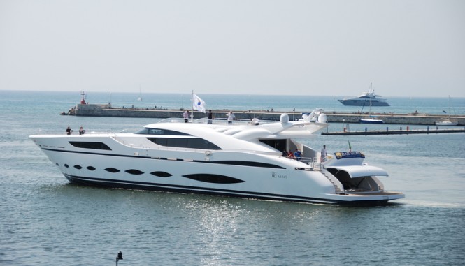Super yacht AB 145 - aft view