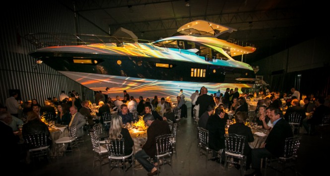 Superyacht Azimut 83 was presented to the market on Thursday, 30. The launch of the vessel marks a new generation of yachts to the Brazilian nautical market. Photo by Acioni Cassaniga