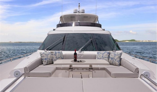 Aboard Horizon motor yacht E88 open flybridge
