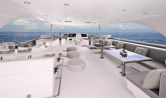 Horizon E88 open flybridge superyacht - Exterior