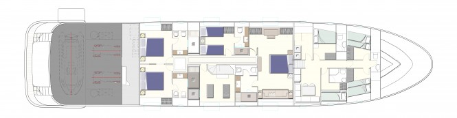 N35 Yacht Lower Deck General Arrangements