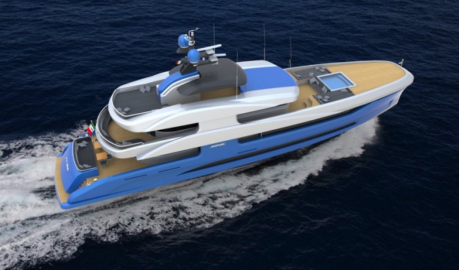 Superyacht FX 360 concept from above