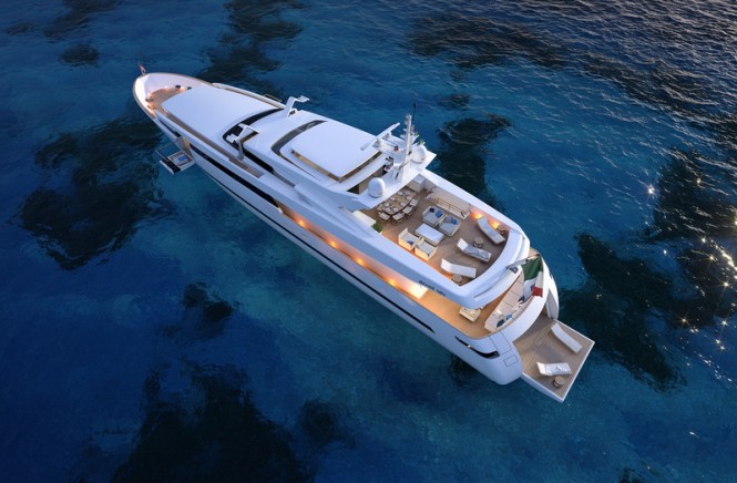 Akhir 42 yacht project from above