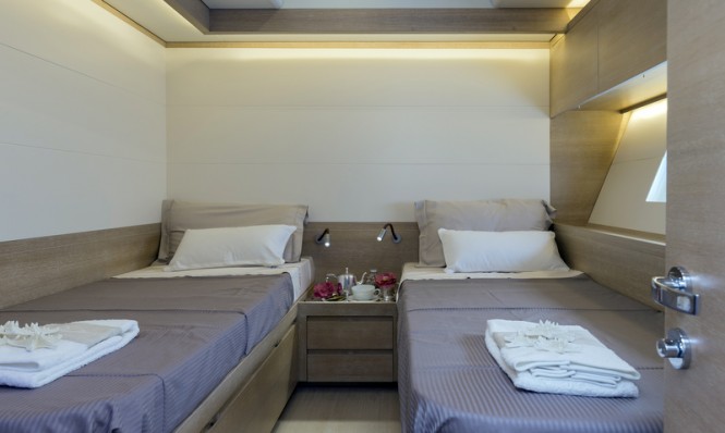 Luxury yacht APSARAS - Twin Cabin - Photo by Carlo Borlenghi