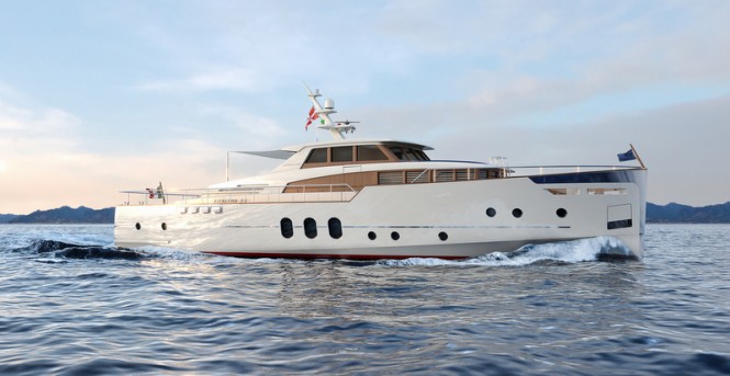 Luxury yacht Kitalpha 22 project - side view