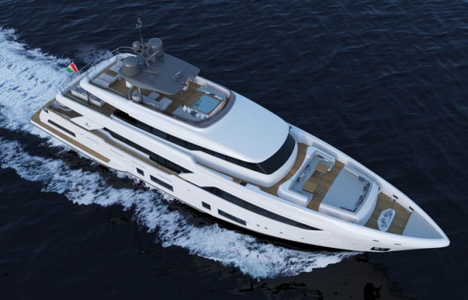 Motor yacht Navetta 37 from above