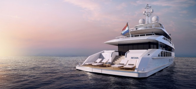 NOVA superyacht - aft view