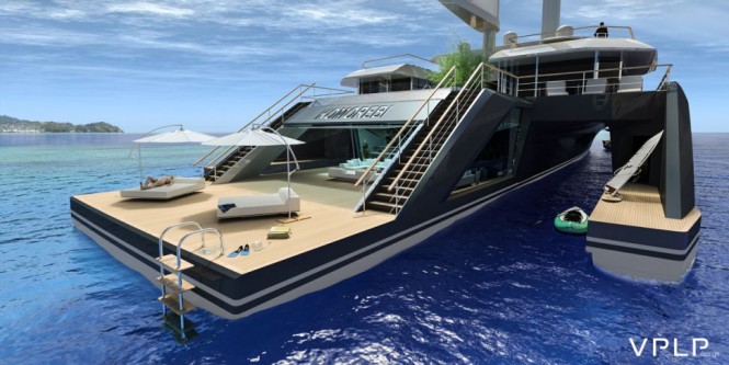 Superyacht KOMOREBI concept - aft view