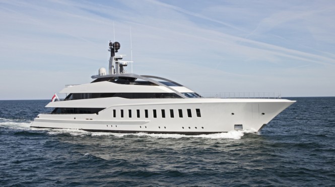 Feadship superyacht HALO underway