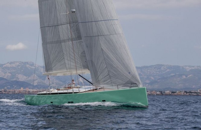 Brenta 80 DC luxury yacht COOL BREEZE under sail - Photo by J. Renedo