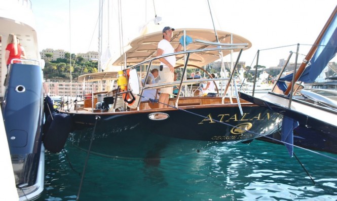 Luxury sailing yacht ATALANTE on display at MYS 2015 - Photo by Peter Franklin