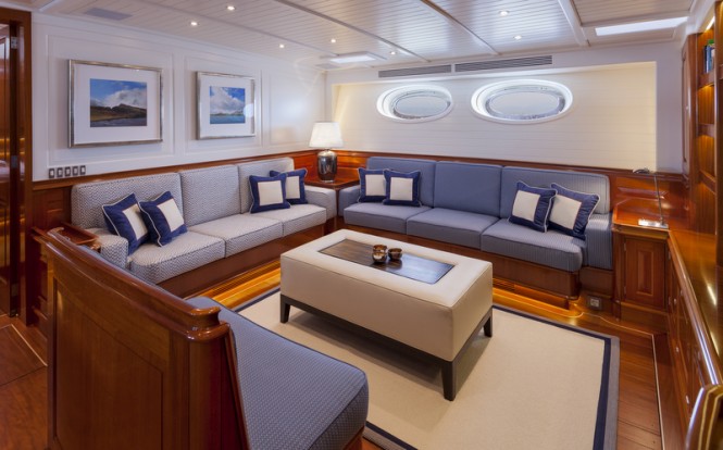 Luxury yacht ATALANTE - Saloon - Image courtesy of Claasen Shipyards