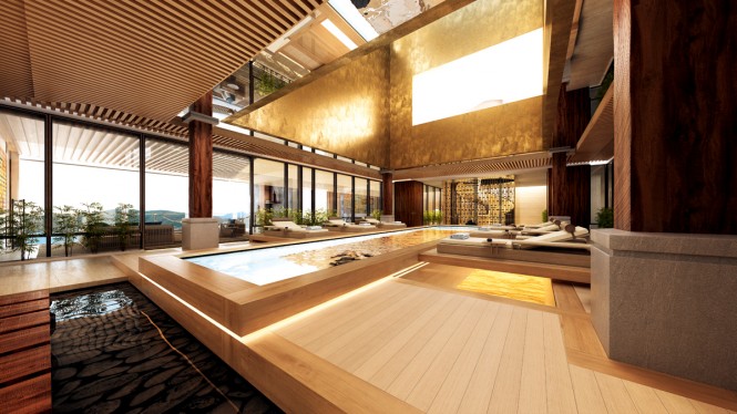 Mega yacht Symmetry concept - Pool Lounge