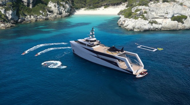 PIRIOU YSV 63 yacht support vessel from above - Image credit to PIRIOU