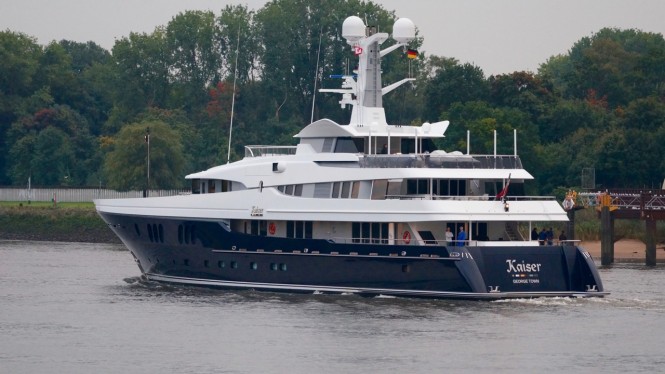 Super yacht KAISER - aft view - Photo by DrDuu