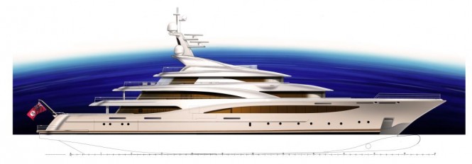 TURQUOISE 81m mega yacht project by Andrew Winch