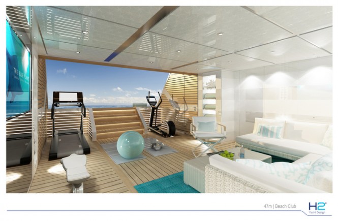 Turquoise 47m superyacht project - Beach Club