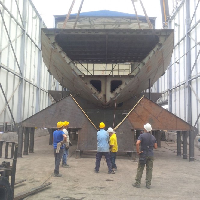 Works on mega yacht Oceanic 70
