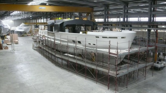 Arcadia 100 Superyacht in build at Arcadia Yachts
