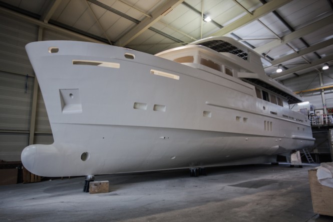 Continental Four 2395M Yacht under construction at Van der Valk