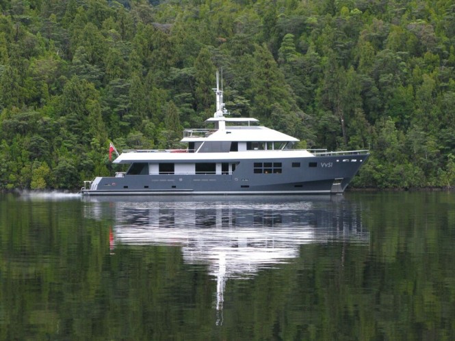 Luxury Charter Yacht VvS1 in Fiordland - Photo by Michael Eaglen (McMullen & Wing)