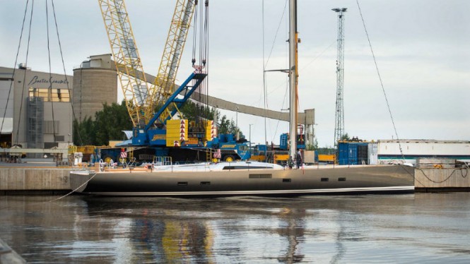 Luxury sailing yacht NIKATA at launch - Photo by Mats Sandstrom