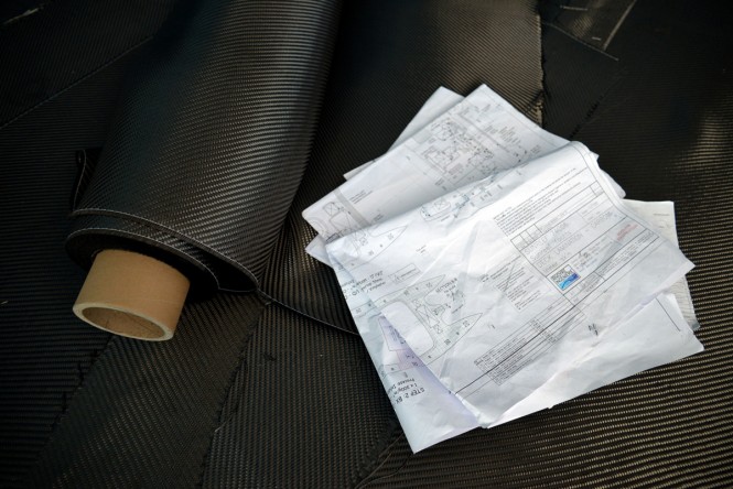 First carbon Sunreef 74 in build