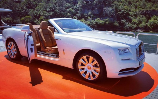 Rolls-Royce Dawn aboard Superyacht Tango in Sydney - Photo posted on Facebook by Bray Management