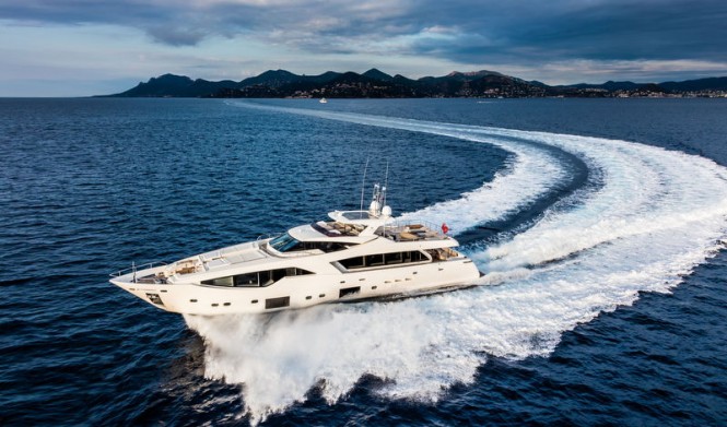 Ferretti Custom Line 108 VARDAR underway