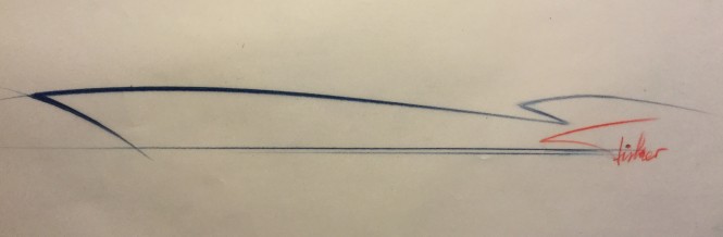 Teaser of a 50m superyacht concept by Benetti and Henrik Fisker