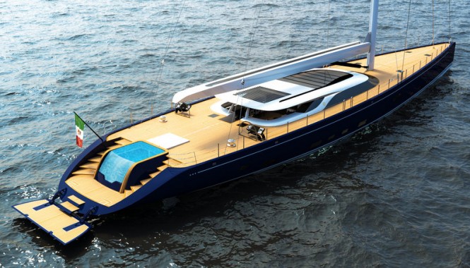 Blue Sapphire - aft view