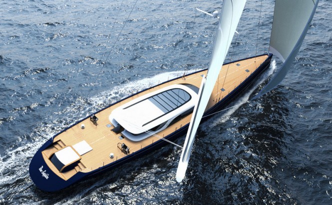 Blue Sapphire from above