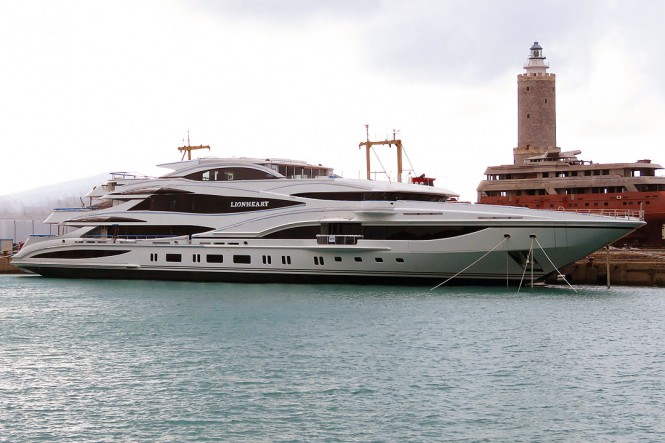 90m LIONHEART by Benetti on the water - Image credit to Livorno Daily Photo