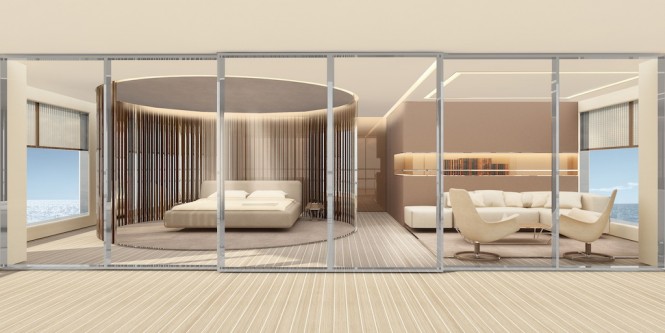 54m Superyacht Project by m2atelier - owner suite