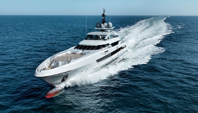 Heesen galactica super nova yacht underway