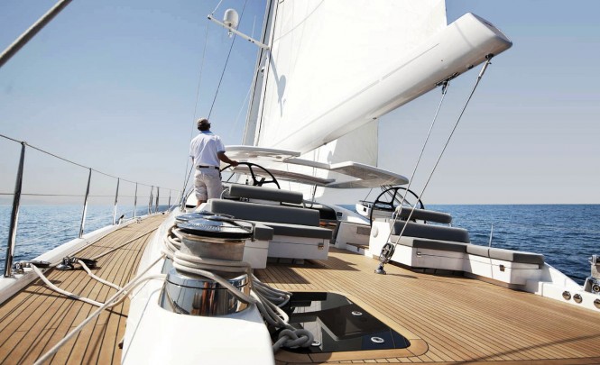 Sailing an Oyster 100 superyacht