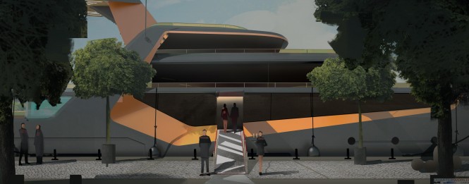 Henry Ward Design - 66m Explorer Yacht - Entrance