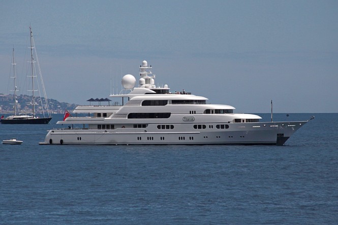 Mega yacht Titania. Photo by Michel Varlet 