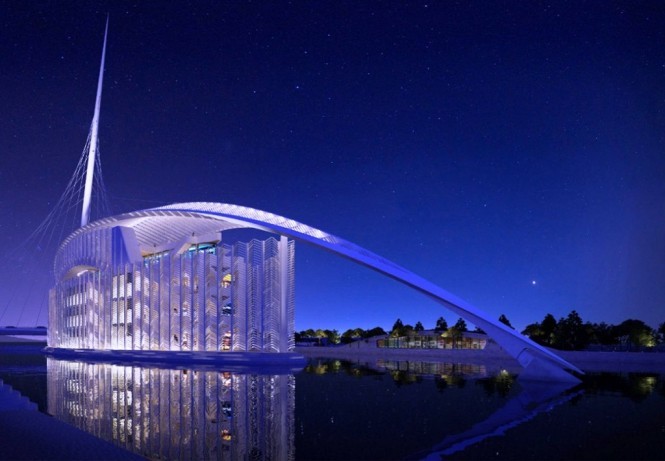 Marina d´Arechi Port Village by night