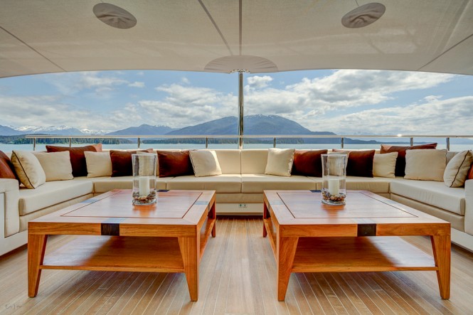 PARTY GIRL from Icon Yachts - Upper deck lounge area