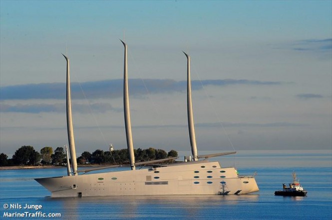 Sailing Yacht A. Photo by Nils Junge