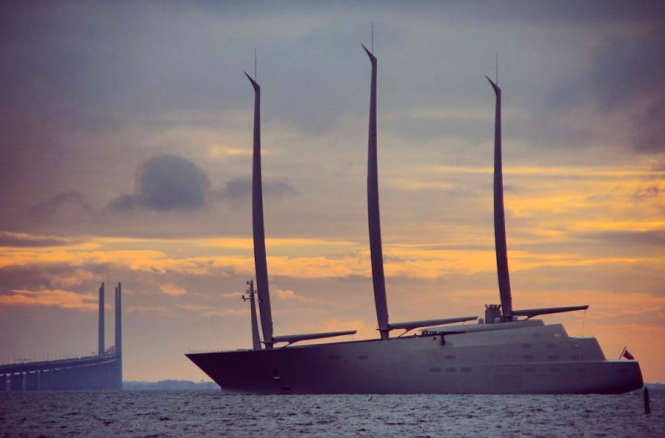 Sailing yacht A. Photo by @kristian_cph