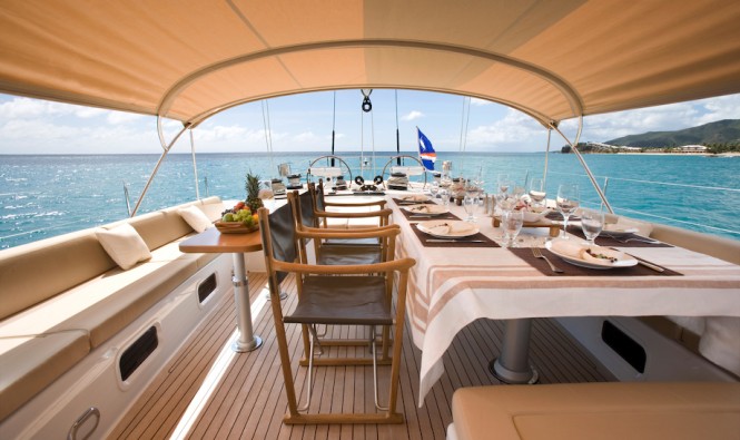 Sailing yacht RAPTURE - View from the cockpit