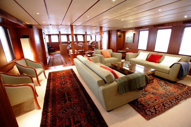 Superyacht NORTHERN SUN - Main salon to forward