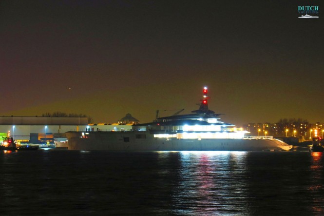 Project Bravo side view Oceanco. Photo by Dutch Yachting