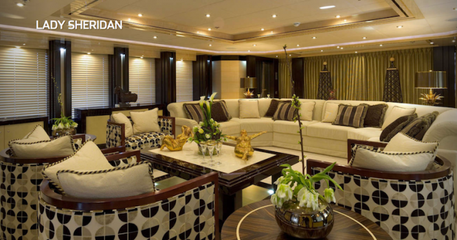 M/Y LADY SHERIDAN - Main Salon. Photo credit Abeking & Rasmussen