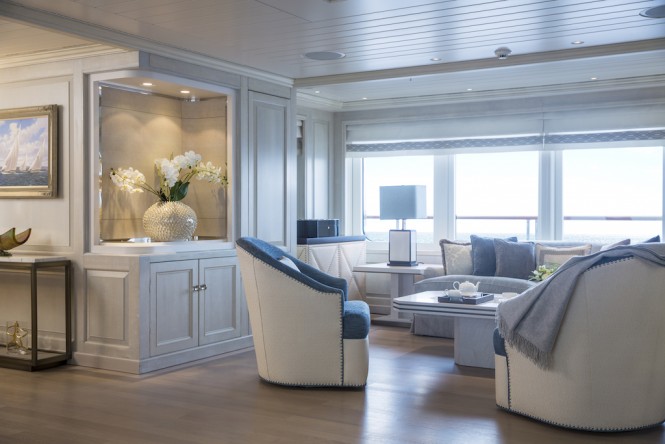 Beautiful interior by FM Architettura d-Interni aboard Polar Star - Photo Stuart Pearce